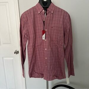 Izod Red Casual Button Down Shirt